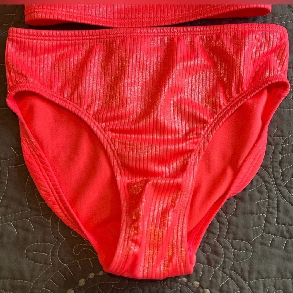 Thereabouts Girls Coral Fun 2 Piece Tankini Set NWT Size M 10/12